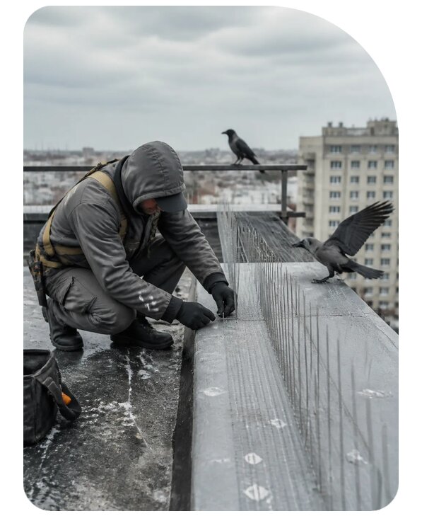 Защита от ворон под ключ в Сочи по цене от 5168 р. | Сенат-Счи